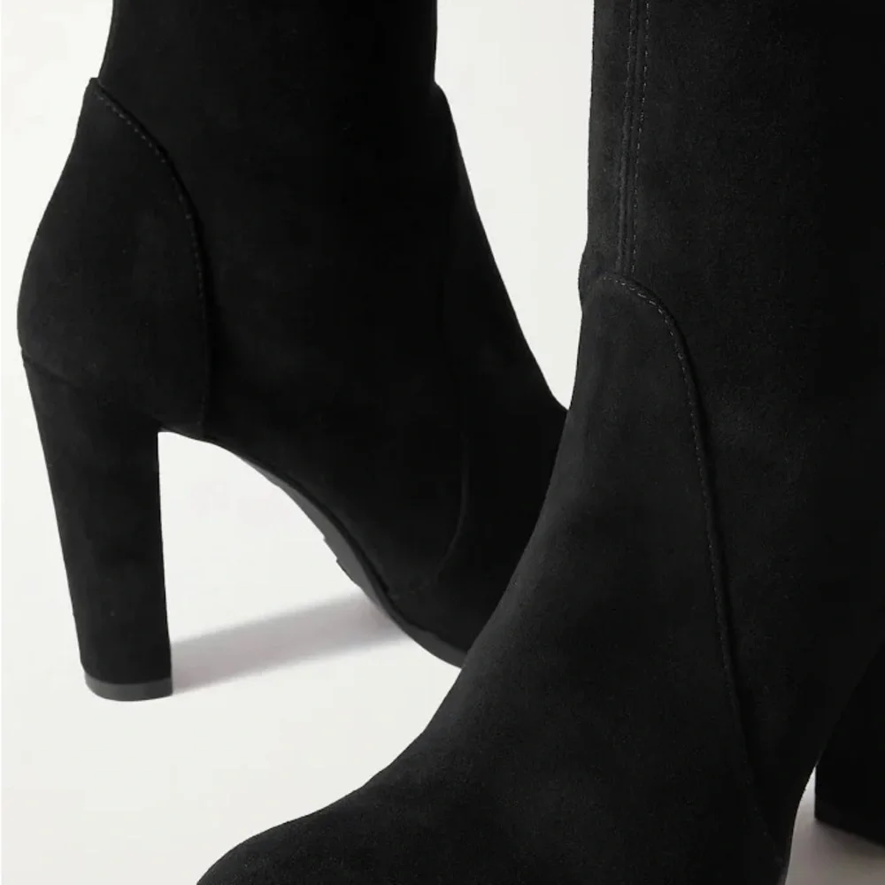 Stuart Weitzman Highland Black Suede Over-the-Knee Boots Women’s Size 8.5 - Picture 10 of 11